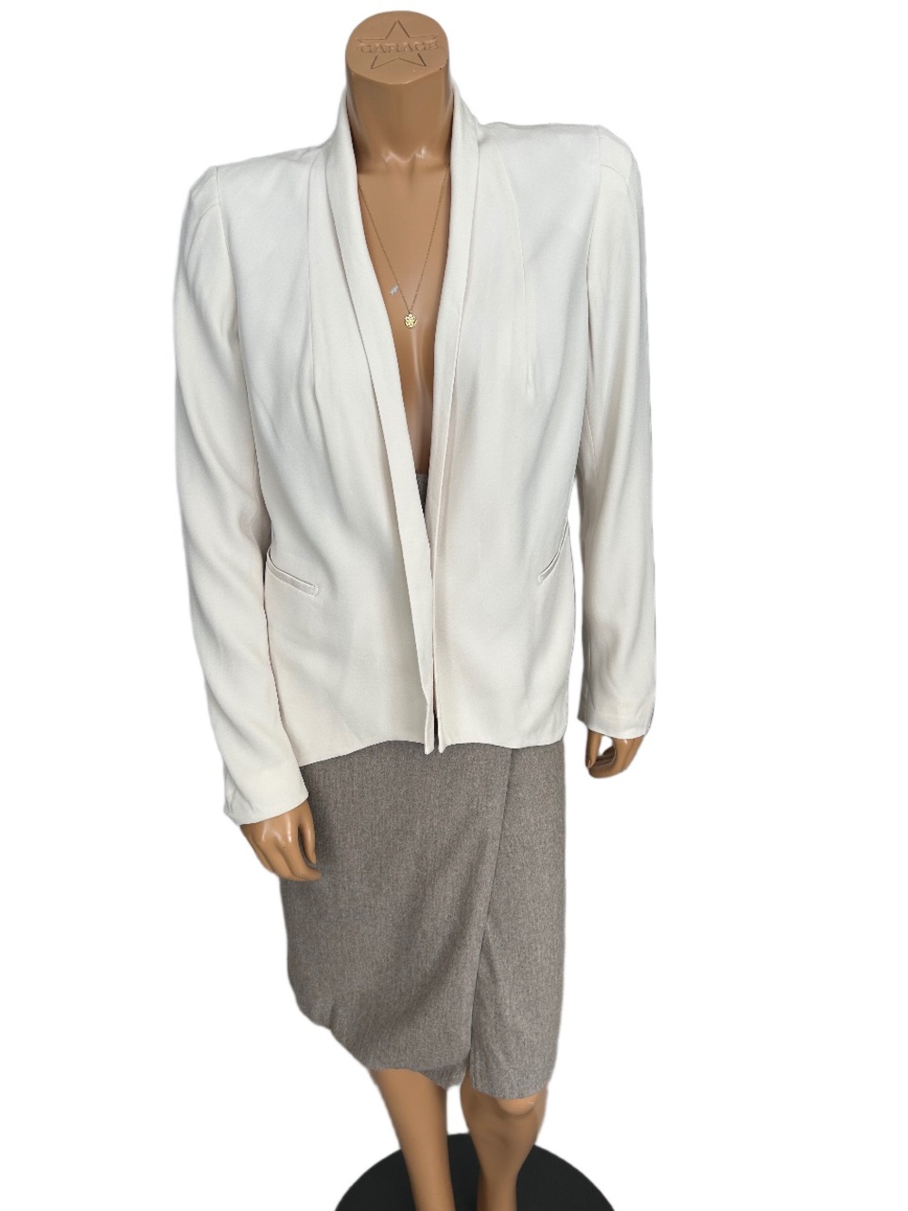 Babaton Cream Open-Front Tailored Blazer
